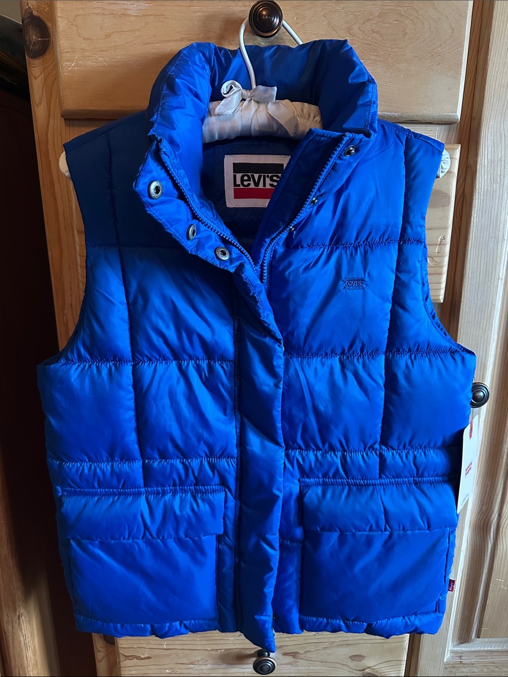 Levi's Bright Blue Quilted Puffer Vest